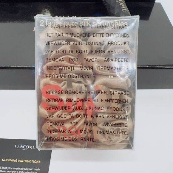 RARE Lancome Absolue X Slip Silk Scrunchies Facial Cooling Globe Massager Set - Picture 4 of 11